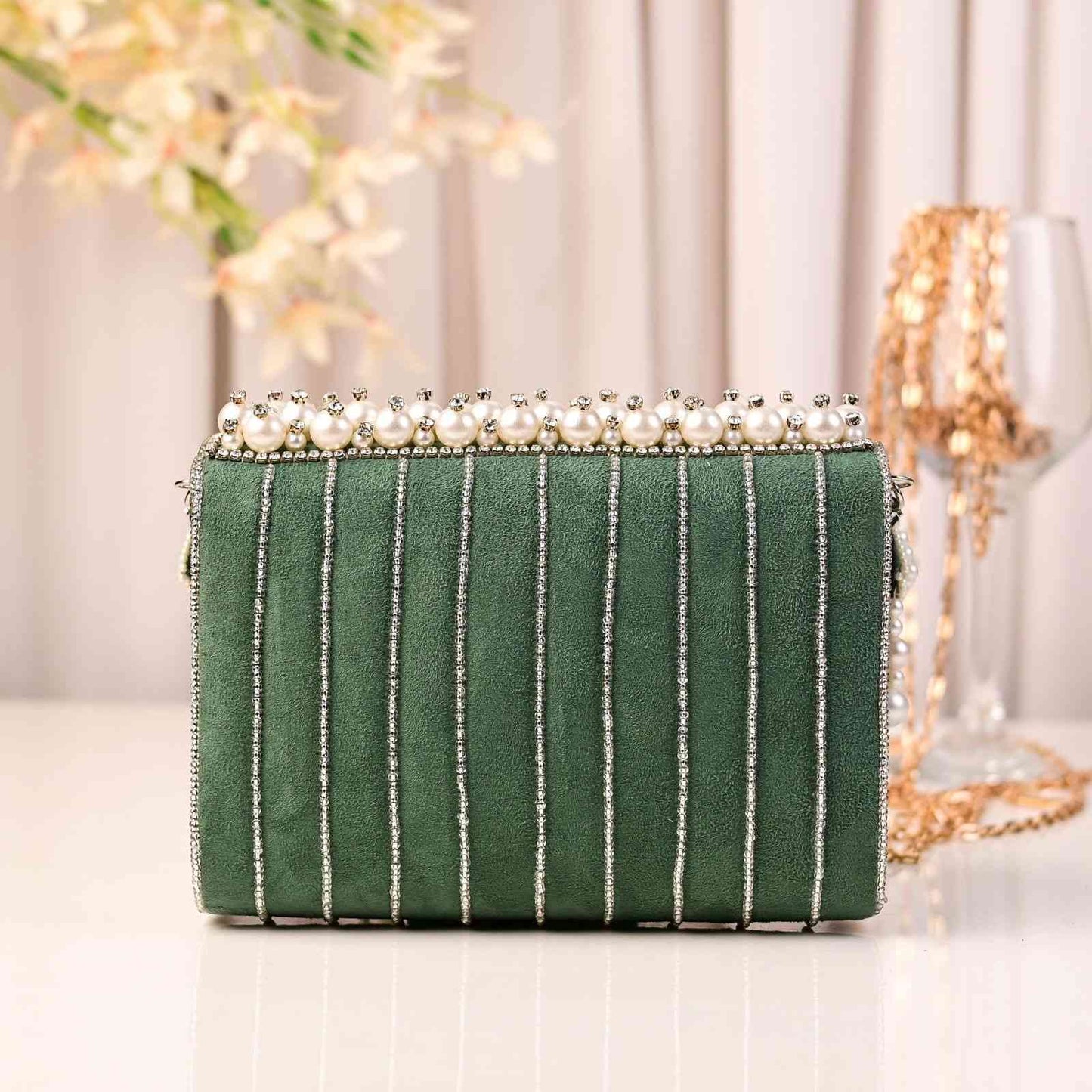 Pearl Swarovski Party Handbag