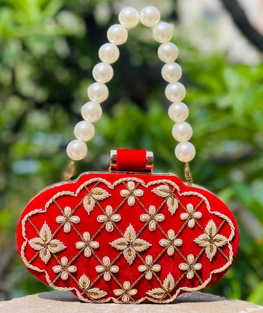 Embroidery Bridal Clutch Bag