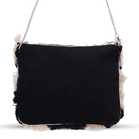 Boho Banjara Embellished Crossbody Black Bag – Handmade Bohemian Festival Purse
